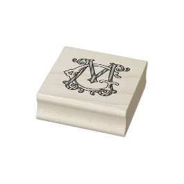 MG Initials GM Monogram Kautschuk Tinte Briefmarke Gummistempel