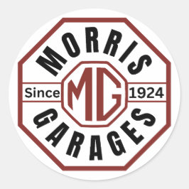 MG Morris Garages Runder Aufkleber