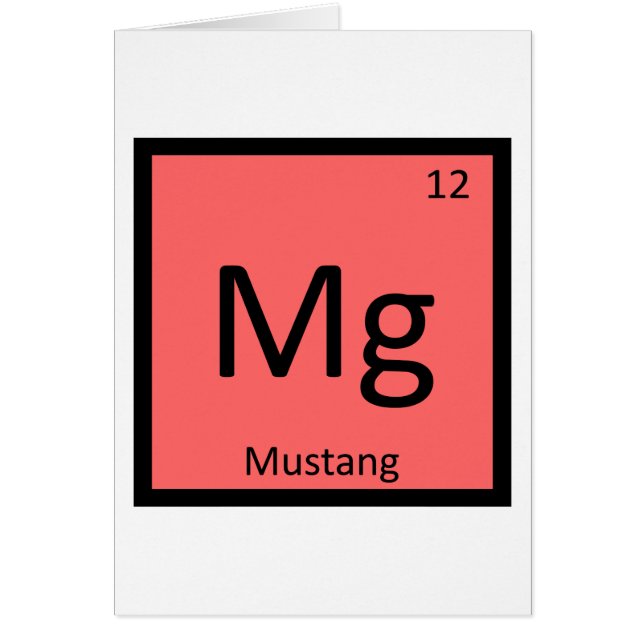 Mg - Mustang Horse Chemistry Periodic Table (Vorne)