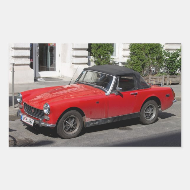 MG RECHTECKIGER AUFKLEBER (Vorderseite)