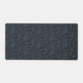 MG Schwarzes botanisches Muster Desk Mat Schreibtischunterlage