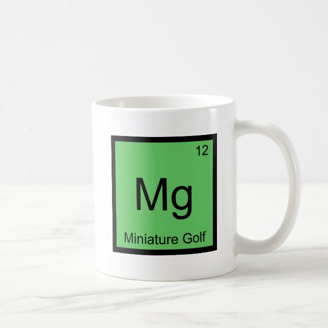 Mg - Symbol für das Mini-Golf-Funny Chemical-Eleme Kaffeetasse (Rechts)