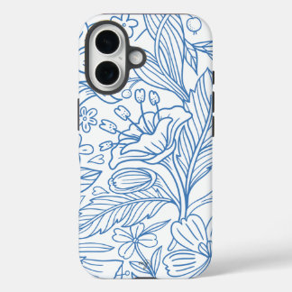 MG weißes botanisches Muster IPhone Case