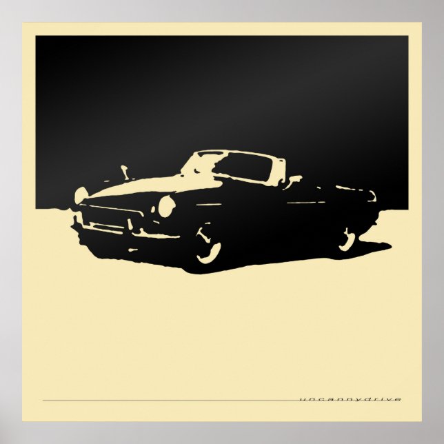 MGB, 1971 - Schwarz-Creme Poster (Vorne)