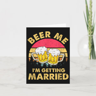 Mgqr Vintage Bier Ich heirate Junggesellinnenabsch Karte