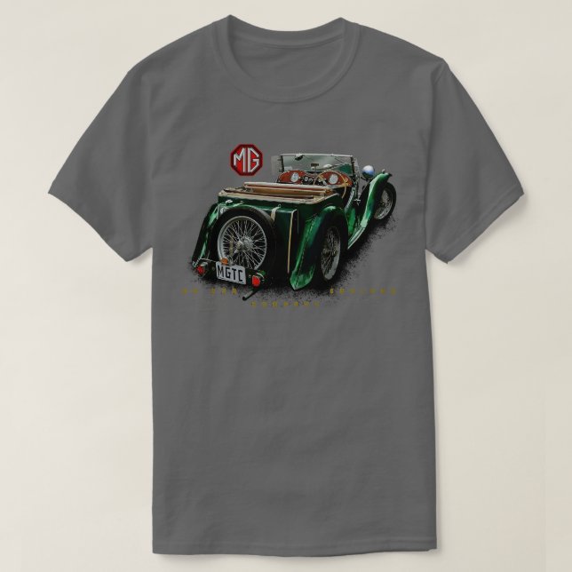 MGTC mg Autos in England T-Shirt (Design vorne)