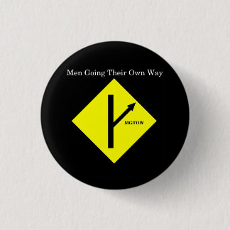 MGTOW Logo-Knopf-Klein-Schwarzer Hintergrund Button
