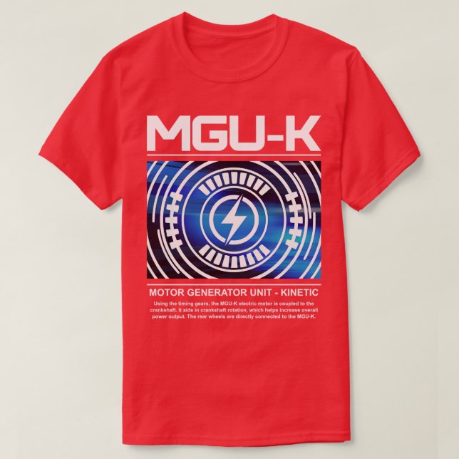 MGUK F1 Power Unit White Text Design T-Shirt (Design vorne)