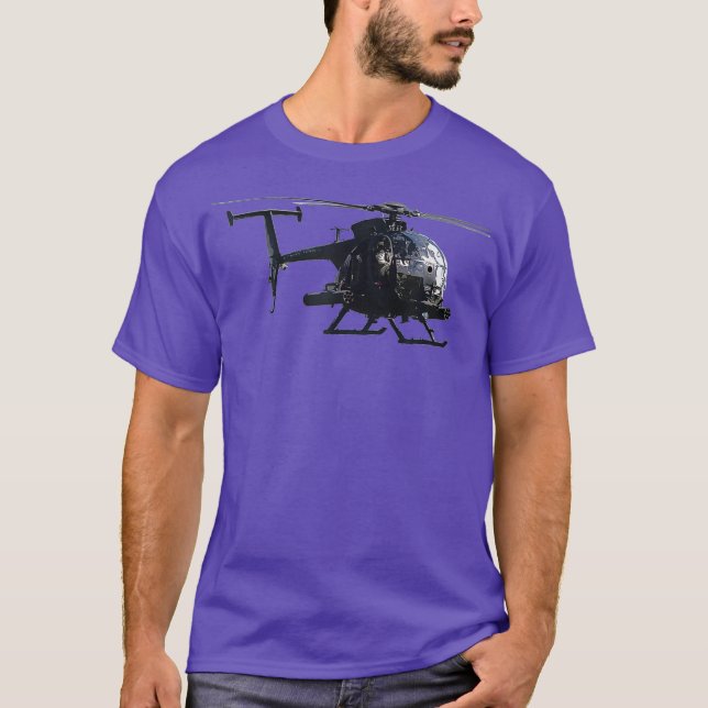 MH6 Little Bird Hubschrauber T-Shirt (Vorderseite)