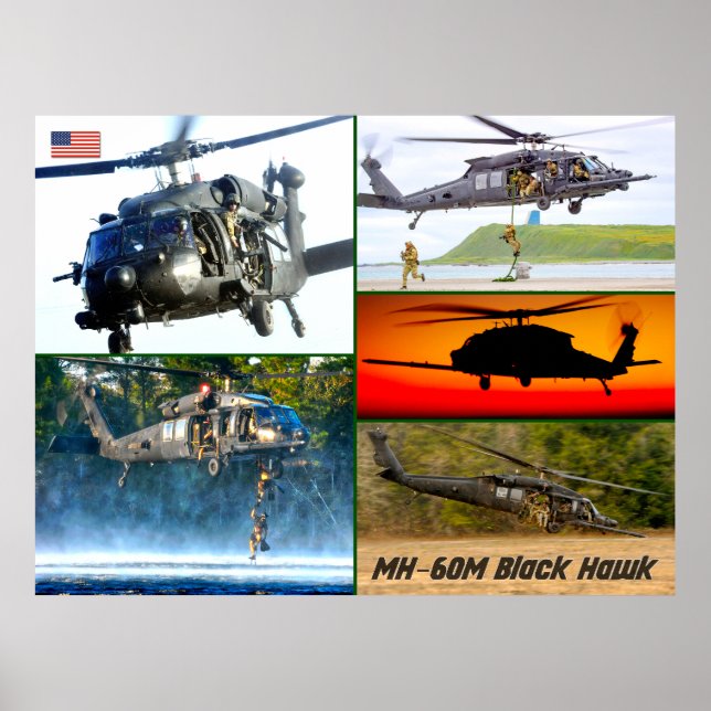 MH-60 M SCHWARZE HAWK POSTER (Vorne)