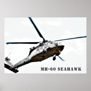 MH-60 Seahawk-Militärhubschrauber Poster