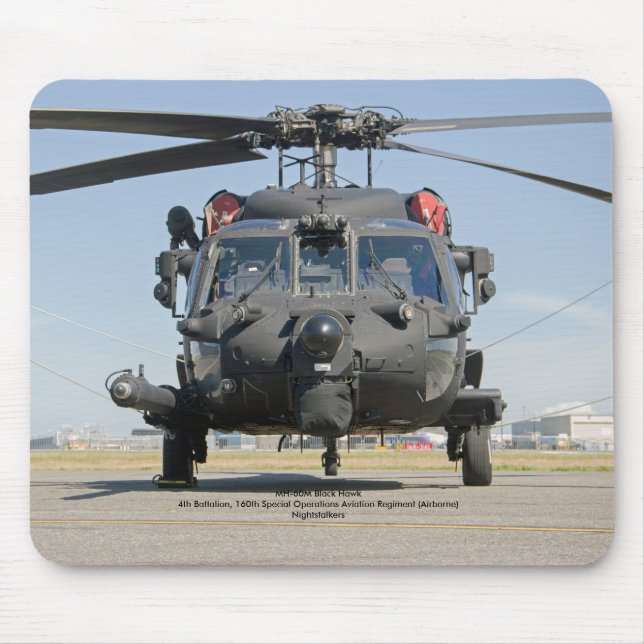 MH-60M schwarzer Mousepad (Vorne)