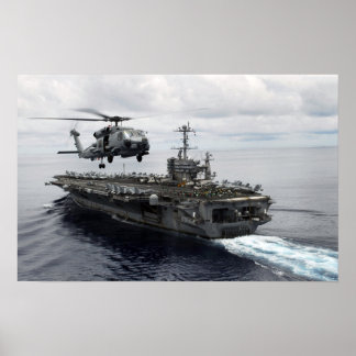 MH-60R Sea Hawk verlässt die USS John C Stennis Poster