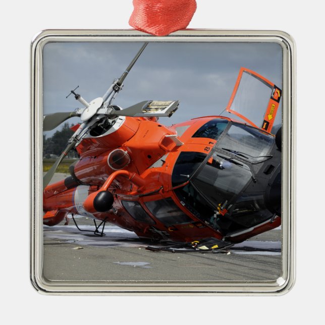 MH-65 Dolphin-Hubschrauber stürzten bei Arcata Air Ornament Aus Metall (Vorne)