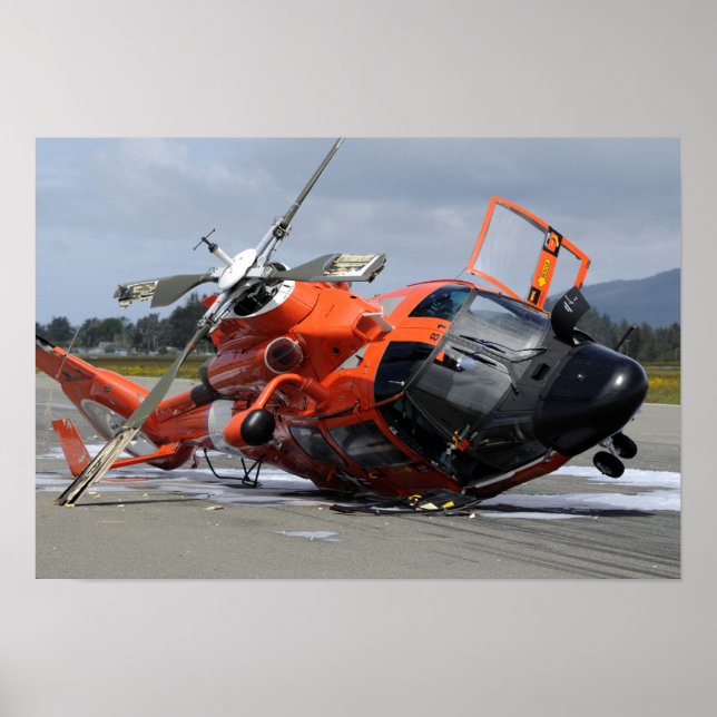 MH-65 Dolphin-Hubschrauber stürzten bei Arcata Air Poster (Vorne)