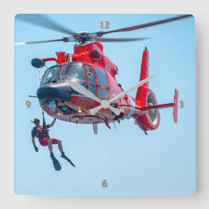 MH-65 DOLPHIN QUADRATISCHE WANDUHR