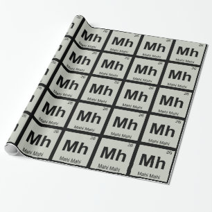 Mh - Mahi Mahi Chemie Periodensystem Symbol Geschenkpapier