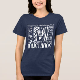 MHE Mustangs viele Schriftart Tri-Blend Shirt