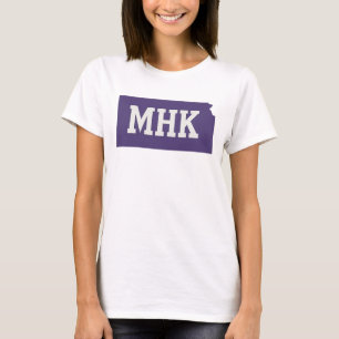 MHK Kansas Manhattan KS Staat Abkürzung T-Shirt