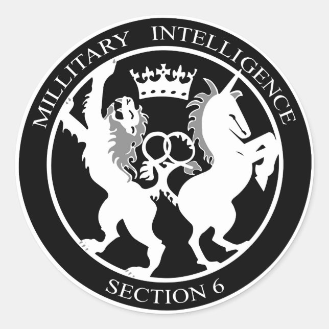 MI6-Logo Runder Aufkleber (Vorderseite)