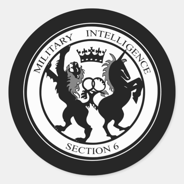 MI6-Logo Runder Aufkleber (Vorderseite)
