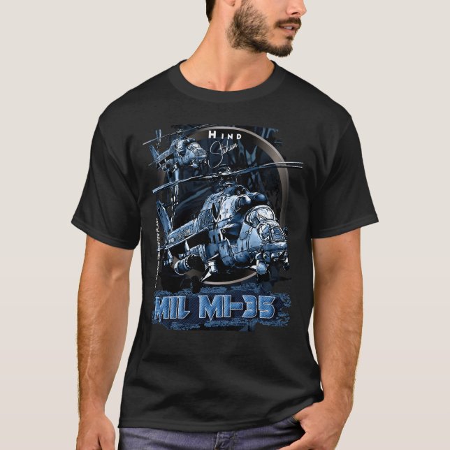 Mi-35 Hind Attack Hubschrauber T-Shirt (Vorderseite)