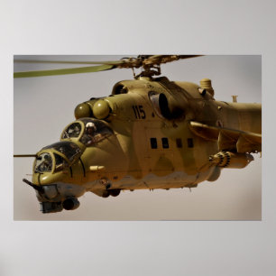 Mi-35 Hind Hubschrauber mit Luftwaffe Poster