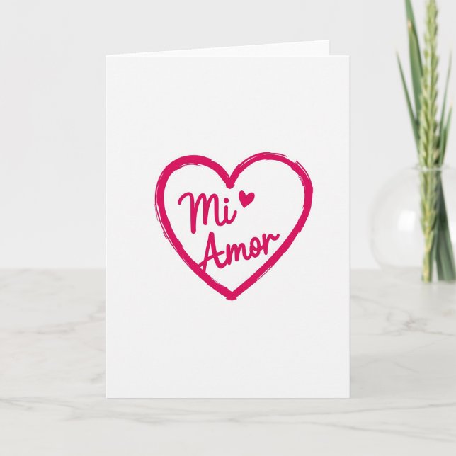 Mi Amor Grußkarte Karte (Vorderseite)