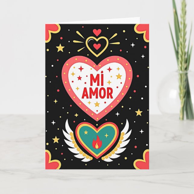 Mi Amor Romantische Karte (Vorderseite)