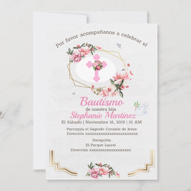 Mi Bautismo Einladung (Vorderseite)