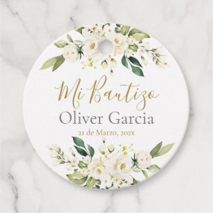 Mi Bautizo Klassischer Rundsticker Geschenkanhänger