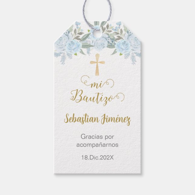 Mi Bautizo Vielen Dank Geschenkanhänger (Vorderseite)