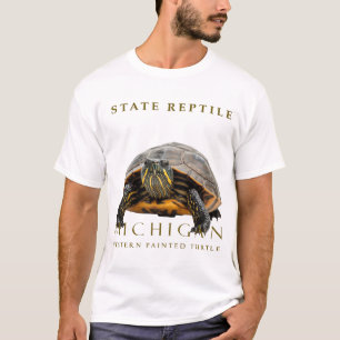 MI Bemalte-Schildkröte Reptil-Design T-Shirt
