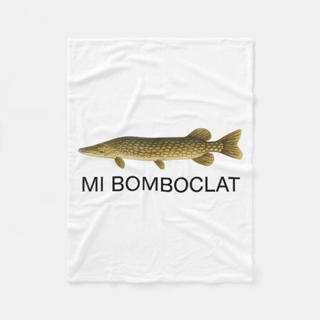 Mi Bomboclat Funny Fish Jamaican Slang Graphic  Fleecedecke (Vorderseite)