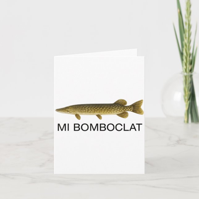 Mi Bomboclat Funny Fish Jamaican Slang Graphic  Karte (Vorderseite)