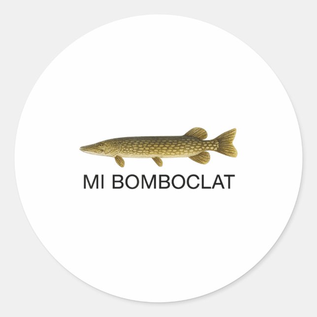 Mi Bomboclat Funny Fish Jamaican Slang Graphic  Runder Aufkleber (Vorderseite)