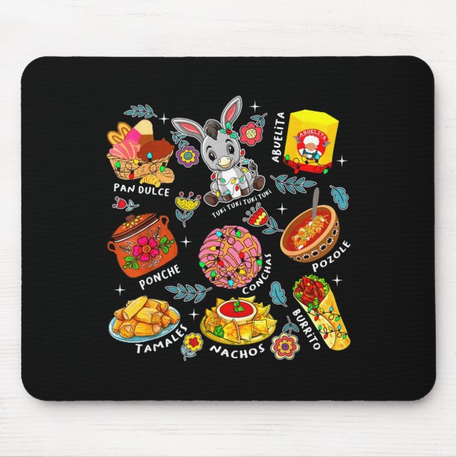 Mi Burrito Sabanero Mexican Tuki Tuki Latino Xmas  Mousepad (Vorne)