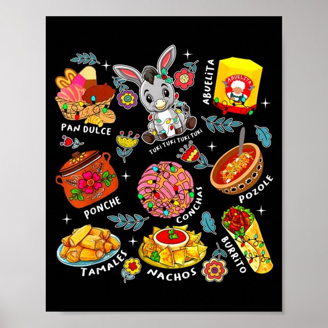 Mi Burrito Sabanero Mexican Tuki Tuki Latino Xmas  Poster (Vorne)