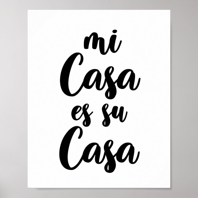 Mi casa es su casa poster (Vorne)