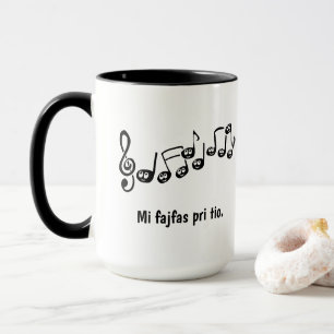 Mi fajfas pri tio. tasse