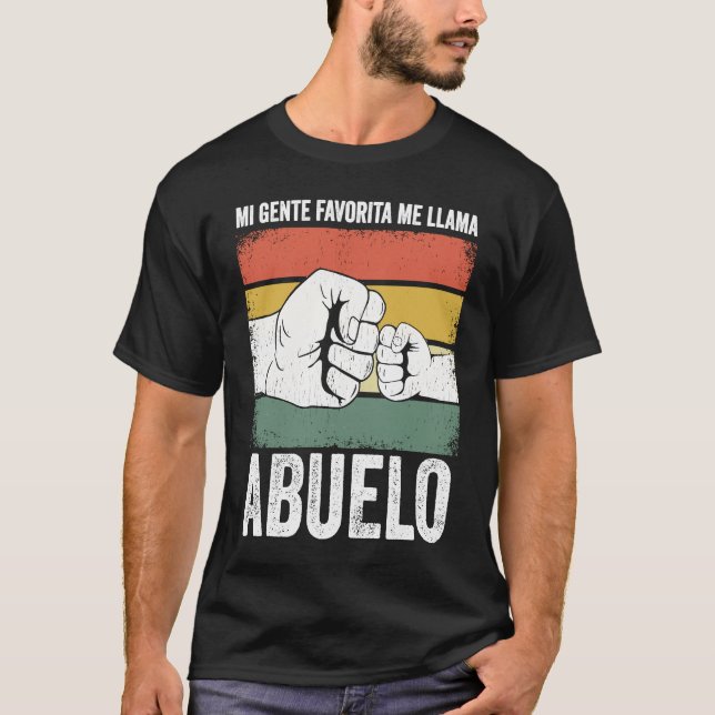 Mi Gente Favorita Me Llama Abuelo divertido Día de T-Shirt (Vorderseite)
