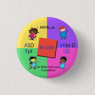 MI-IDEE hat Liebe-Grundlagen-Logo-Knopf-Button Button