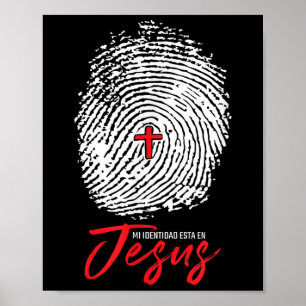 Mi Identidad en Jesus Faith Inspiration T-Shirts Poster