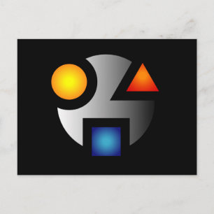 MI kryptische Logo-Postkarten Postkarte