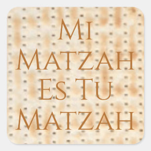 Mi Matzah Es Tu Matzah Passover Quadratischer Aufkleber