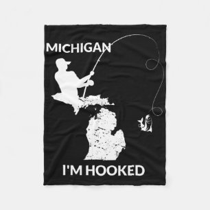 Mi Michigan Angel-Jersey Geschenk für Angler und Fleecedecke
