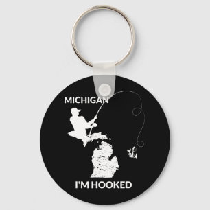 Mi Michigan Fishing Jersey Geschenk für Fischer un Schlüsselanhänger