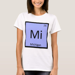 Mi - Michigan State Chemie Periodensystem T-Shirt