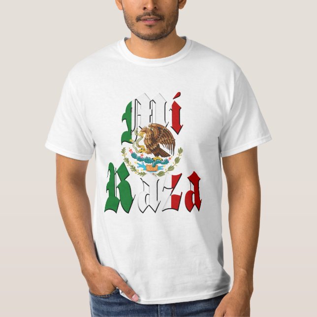 MI RAZA mexikanische Flagge T-Shirt (Vorderseite)