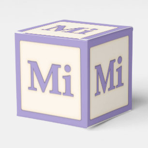 "Mi" Solfeggio Musical Baby Blocks Lila Geschenkschachtel